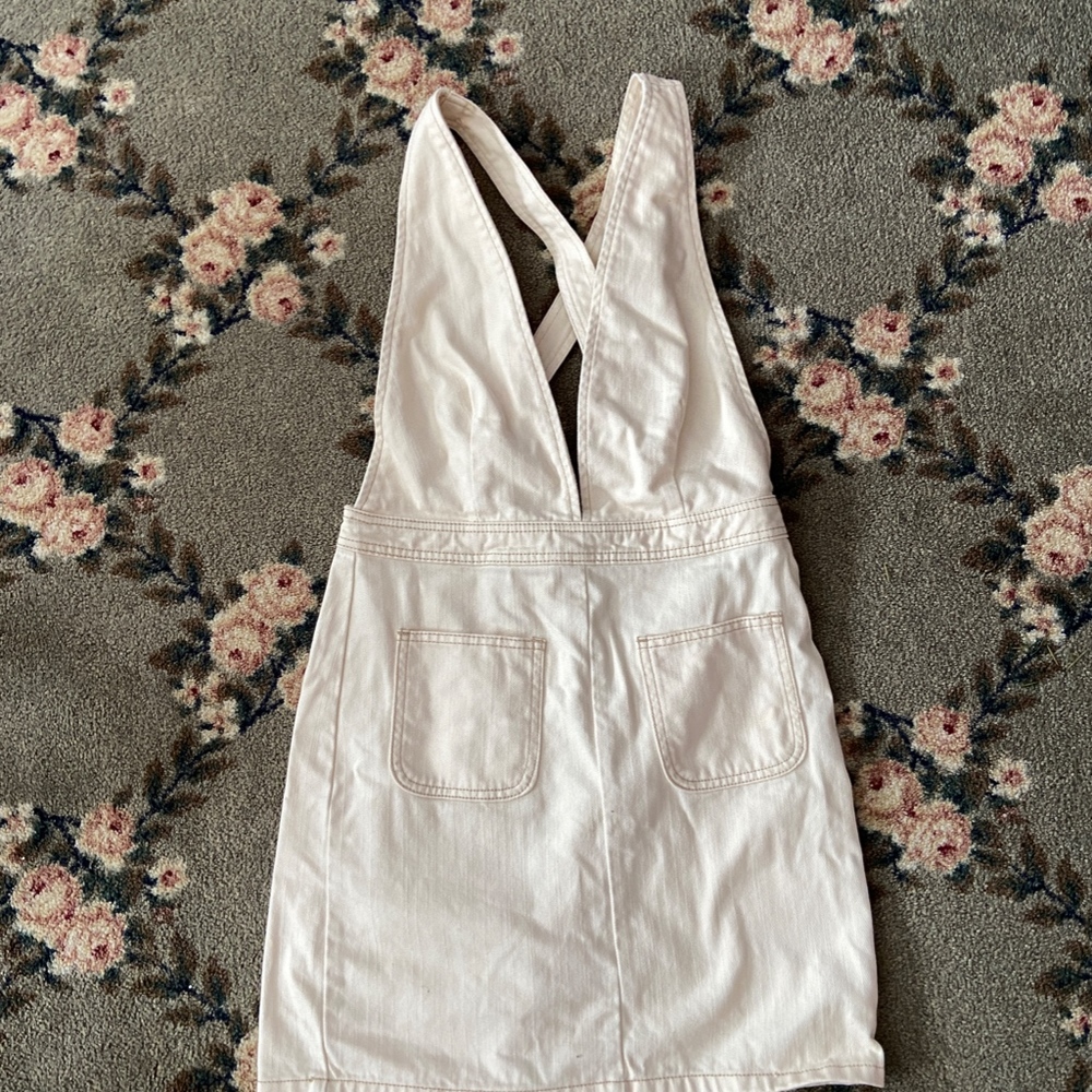 Urban Outfitters Cream skirt with buckles
